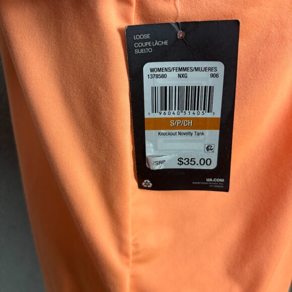 Under Armour Women's Knockout Novelty Tank Top Light Orange Small NWT's. - Picture 8 of 12